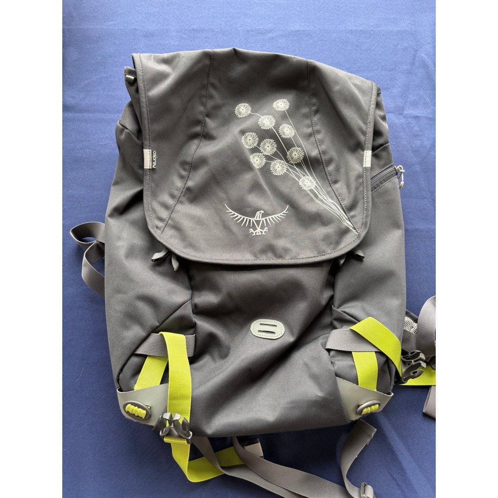 Osprey Flap Jill Pack L Gray Lime Green Dandelion Laptop Backpack Daypack